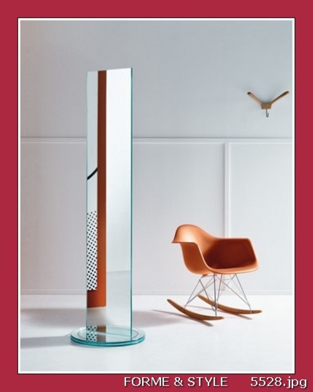 Kind mooi Bengelen Draaibare design spiegel. TONELLI Soglia. Diameter 50 x 180 (h) cm. - Forme  & Style